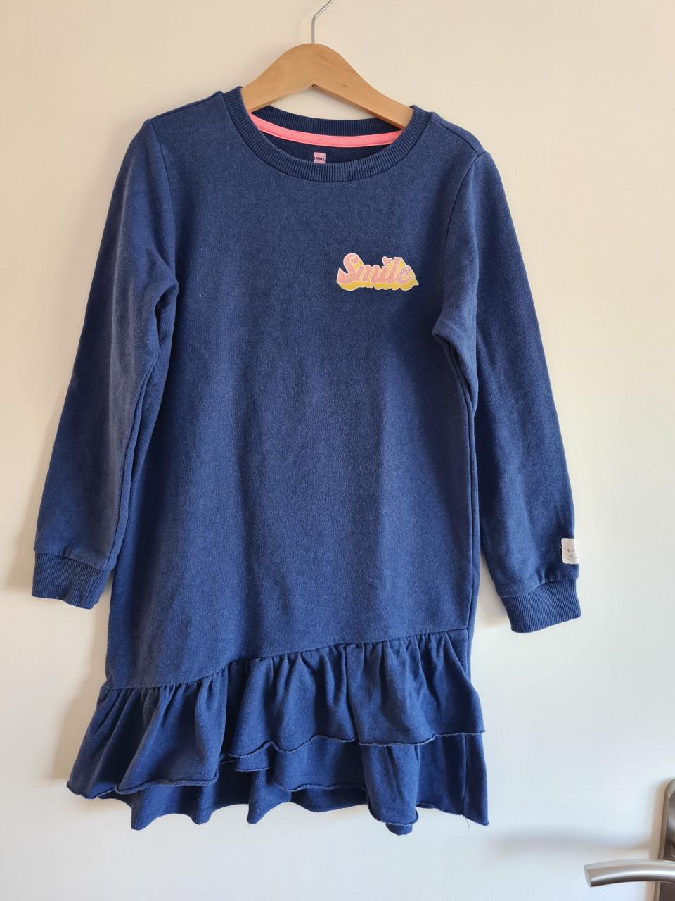 Hema Jurk Maat 122/128 - Donkerblauw