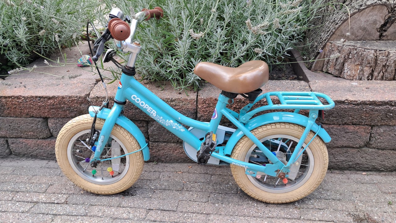 Popal 12,5 inch fiets met zijwielen