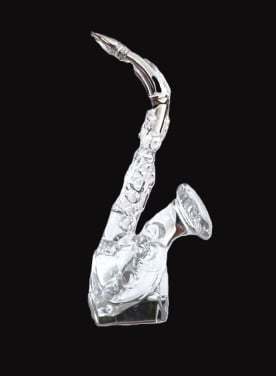 Saxofoon van Kristal Glas beeldje