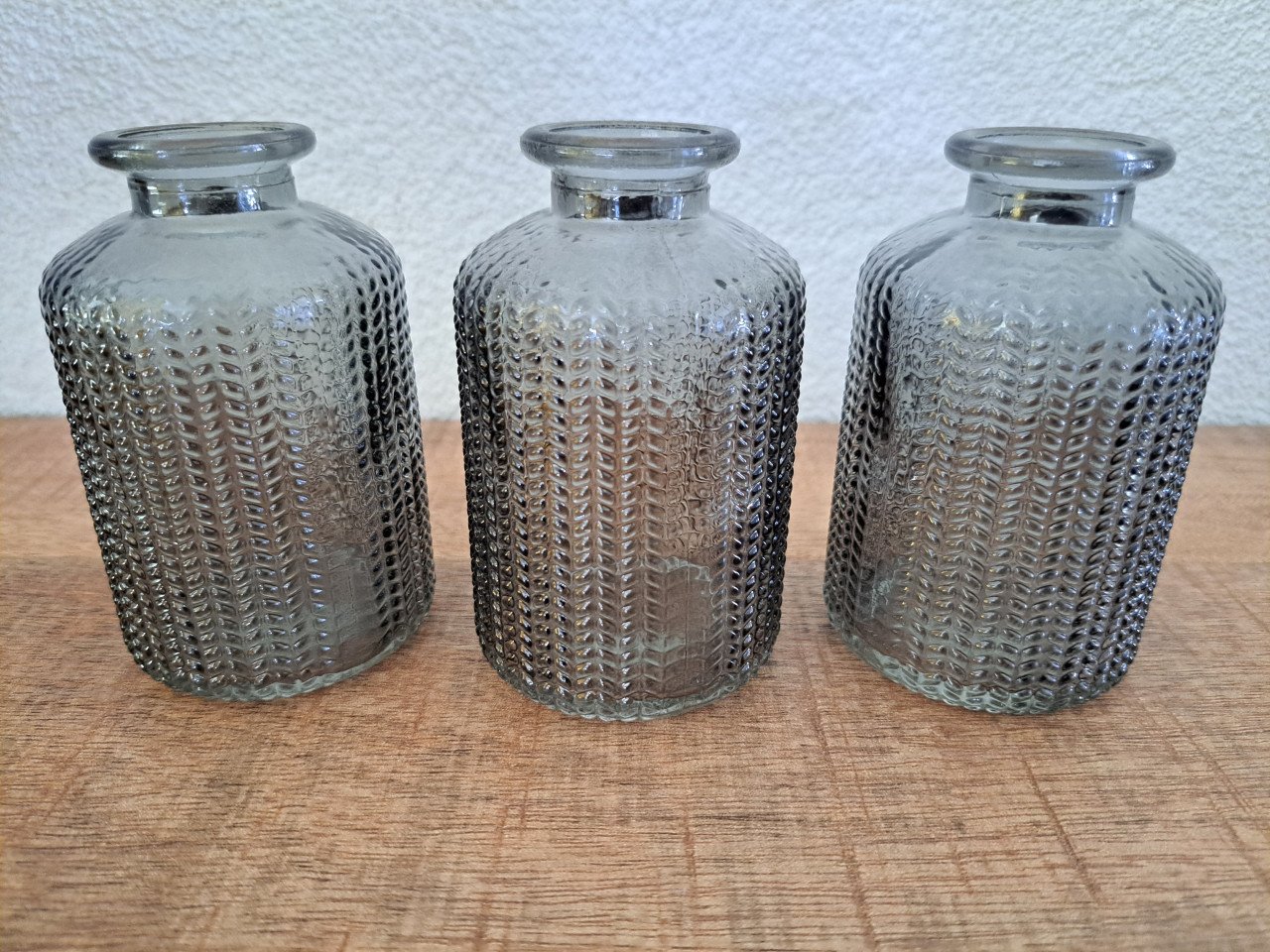 3 schattinge kleine (sier) vaasjes