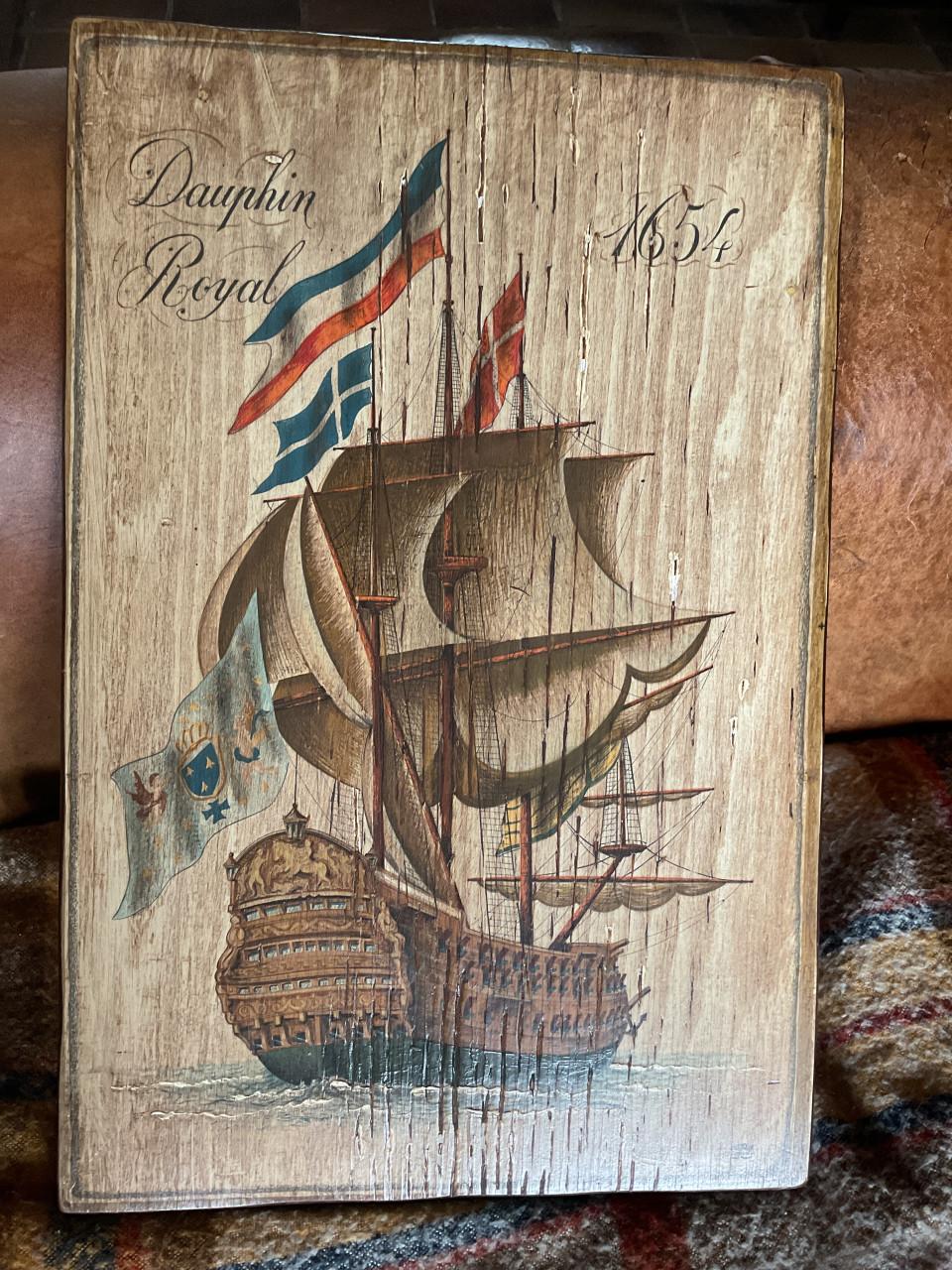 Schilderij op houten paneel
