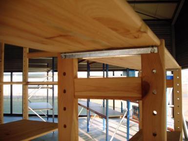 Nieuwe houten magazijnstelling in velen maten.