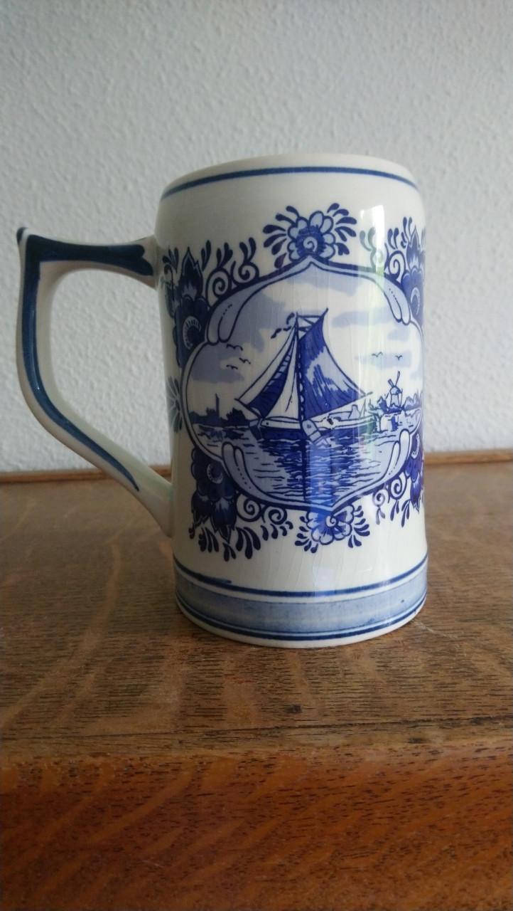 Bierpul Delfts Blauw h 13 cm
