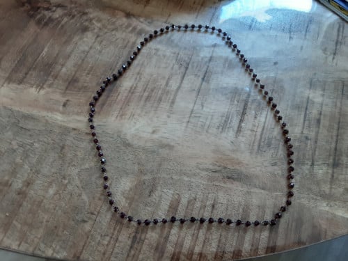 Zilveren ketting met echte granaten