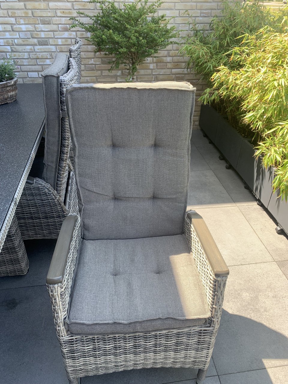 Tuinset met 6 verstelbare stoelen