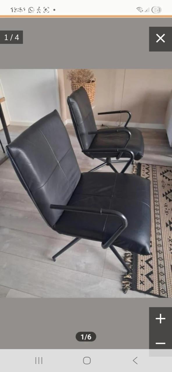 Lederen draaistoelen zgan