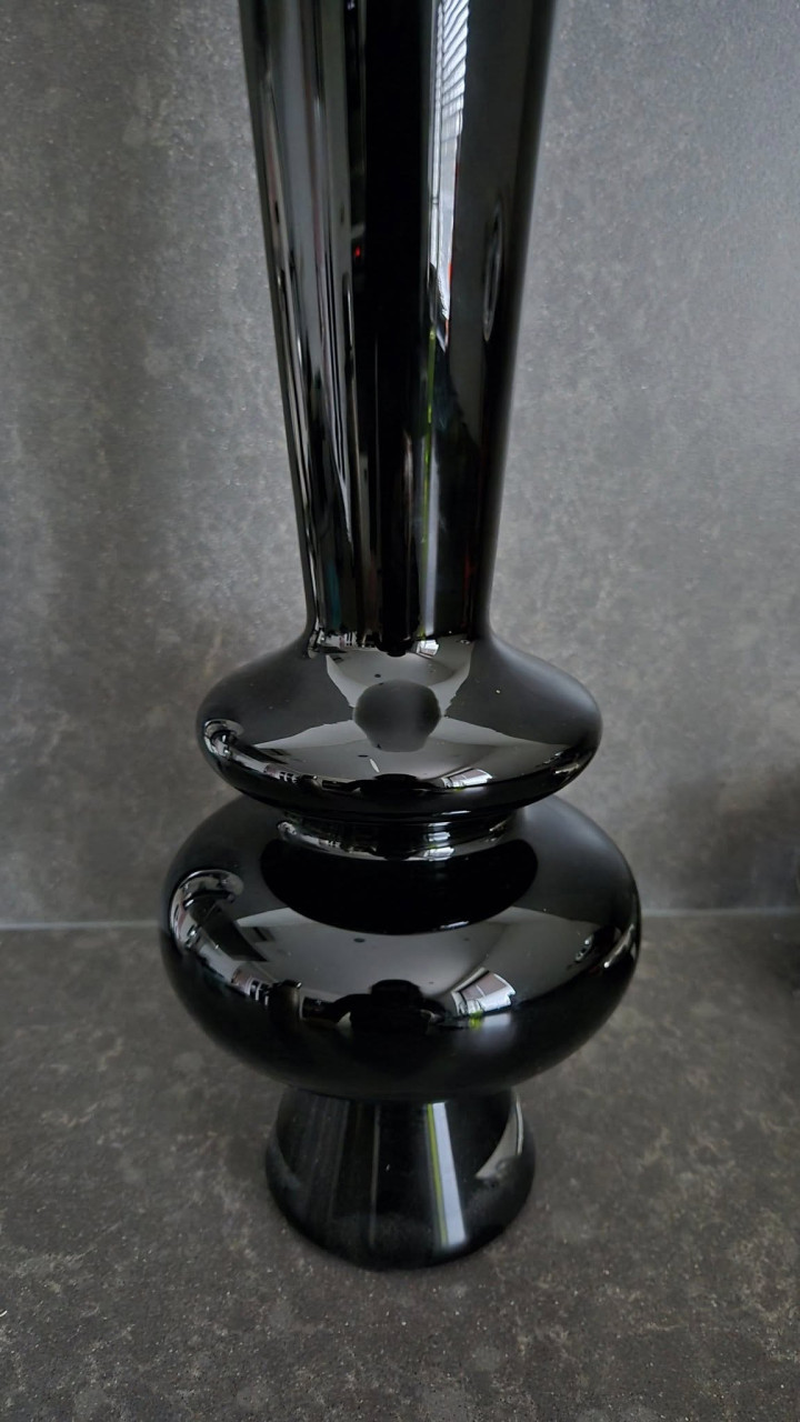 Grote zwarte design vaas
