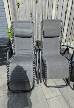 Relaxstoelen verstelbaar 2 stuks