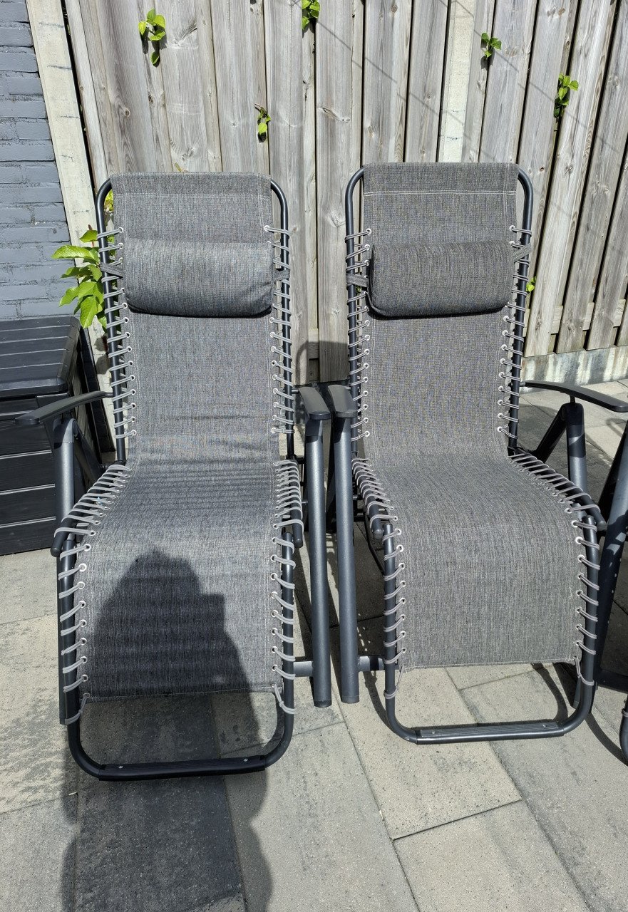 Relaxstoelen verstelbaar 2 stuks