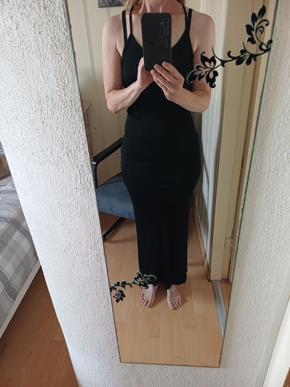 NIEUW: Mexx zwarte lange (gala)jurk, maat s
