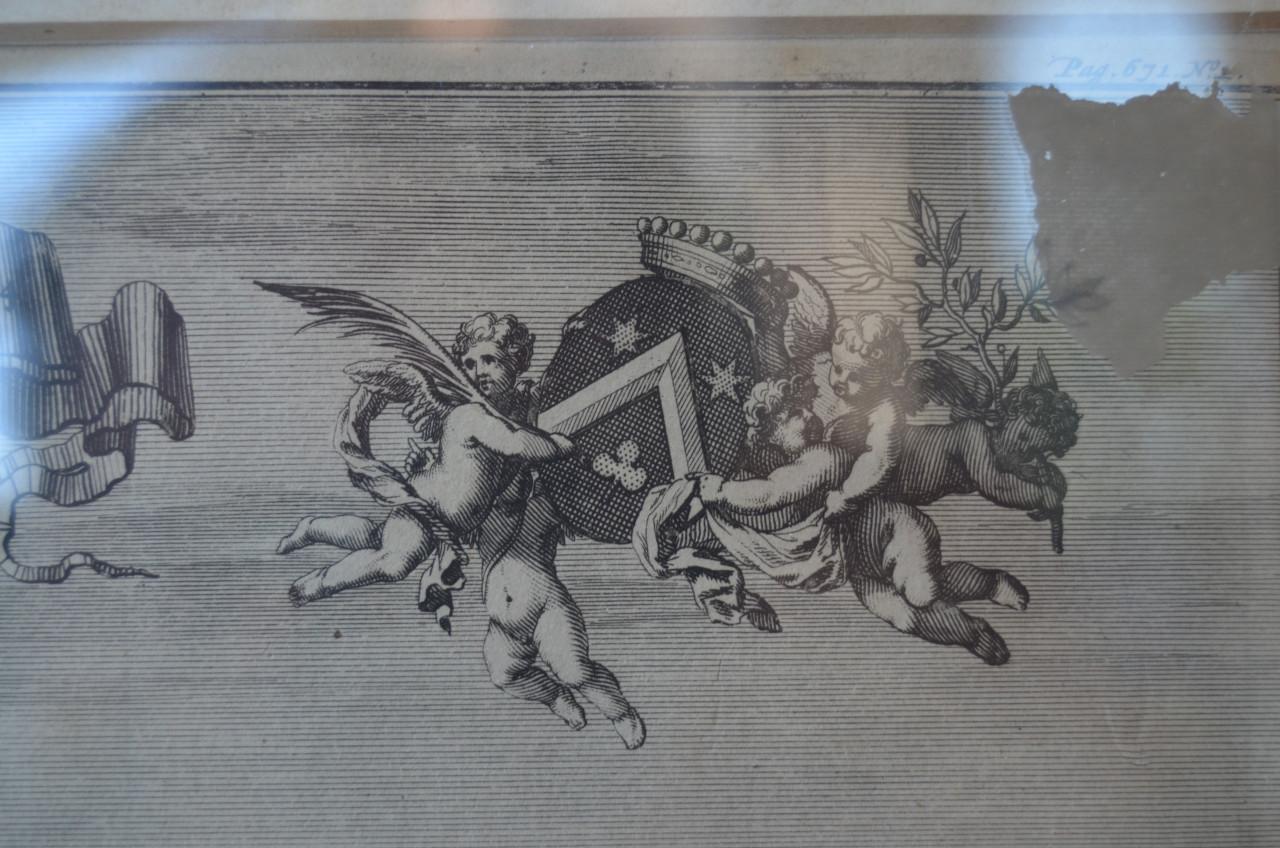 Kopergravure 'T Huys Steenhove' Smallegange 1696