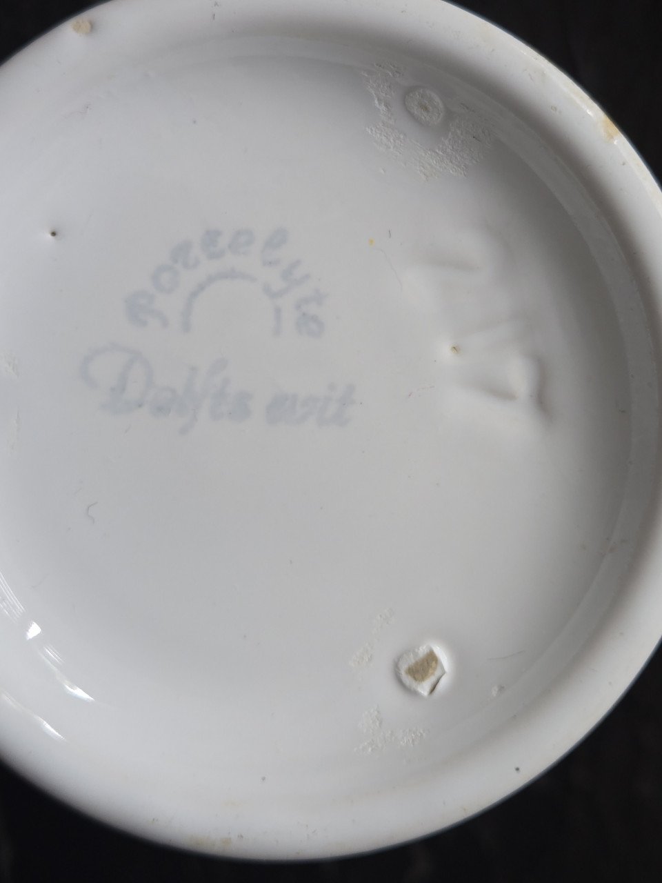 Bloempotje Delfts wit Porcelyte 217 H 13.5 Diam. 11 cm