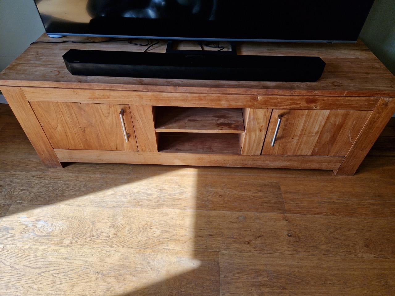 Tvkast teakhout 170 cm