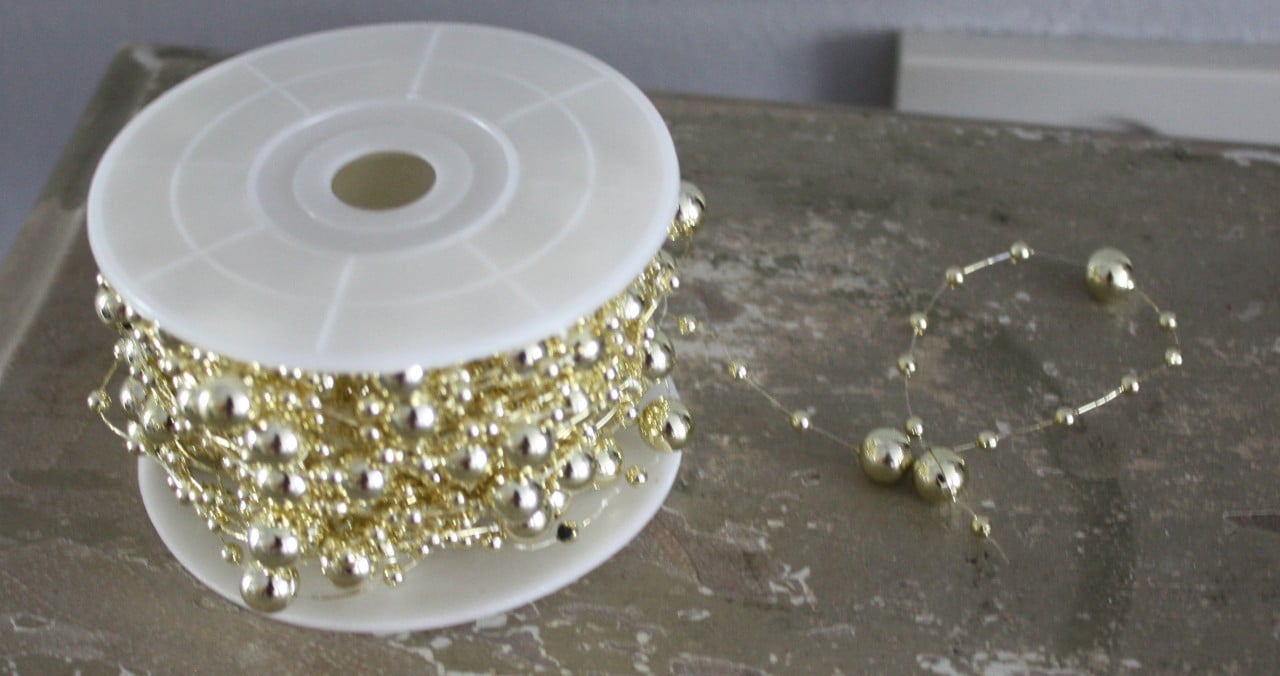 Goudkleurige kerstslinger