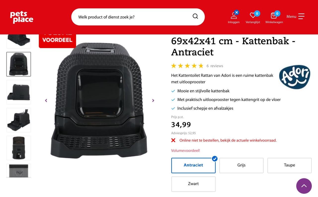 Nieuwe Kattenbak ( 2 dagen oud )