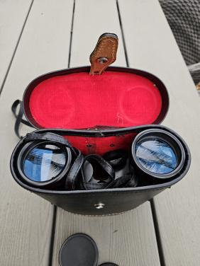 Mooie heldere antieke Mounty antireflex Verrekijker