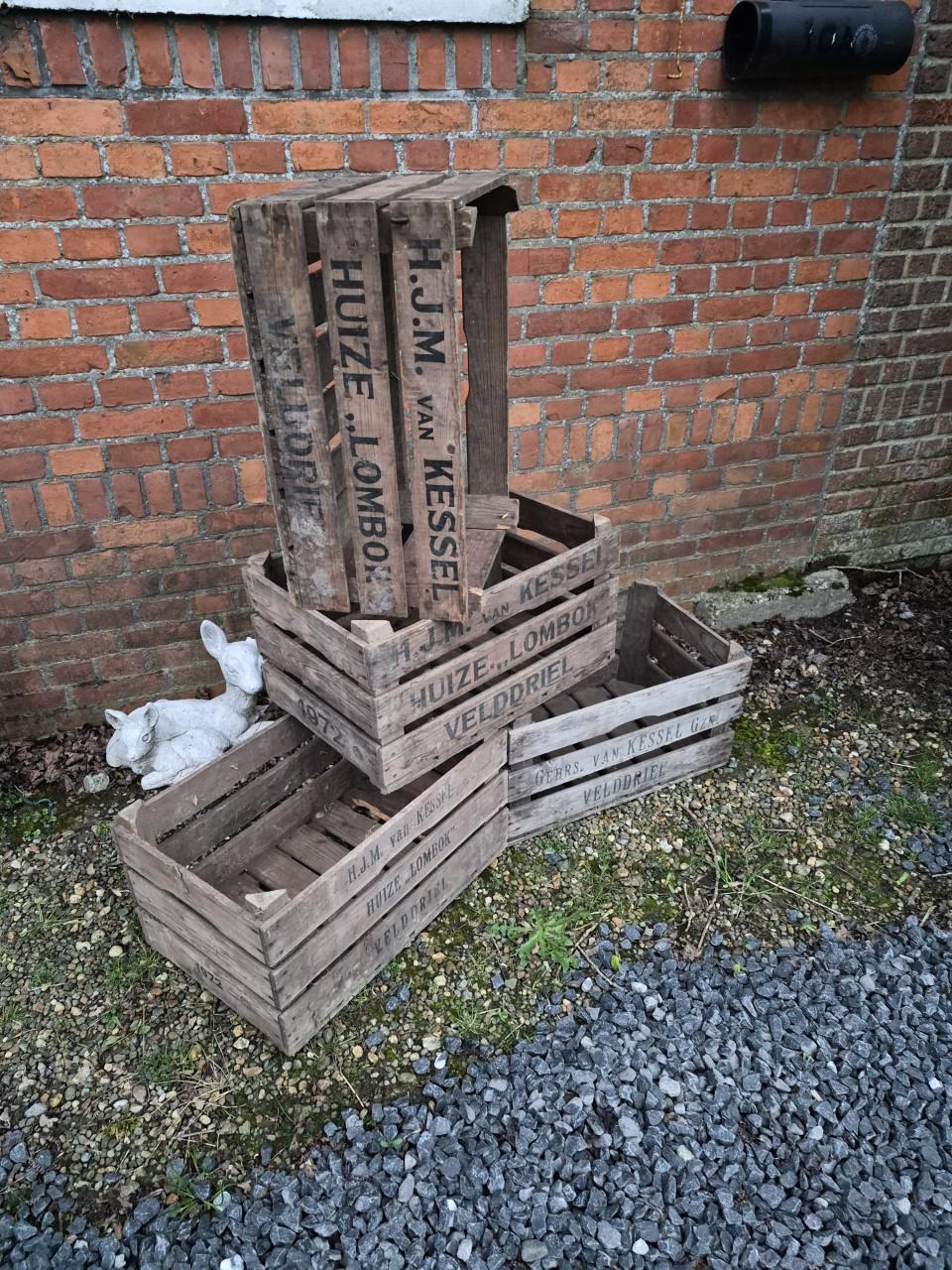 Prachtige Oude Veilingkistjes