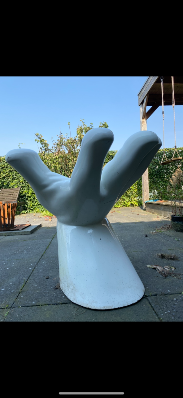 Vintage beeld van witte hand