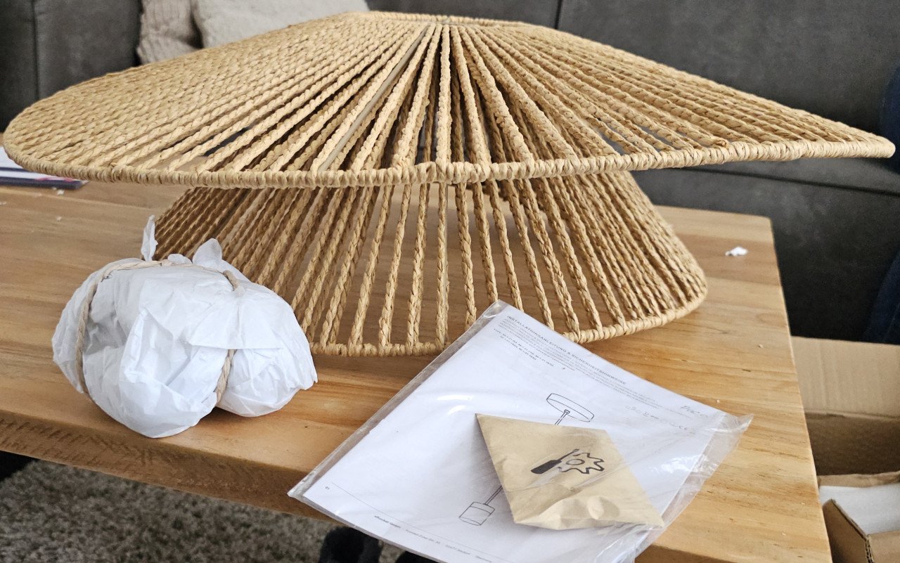 Hanglamp riet groot  paco home