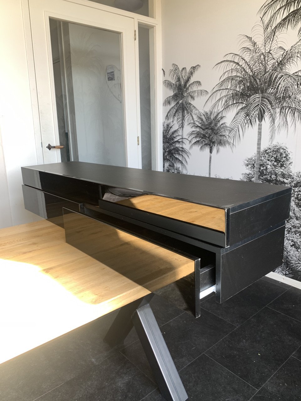 Tv meubel zwart hangend