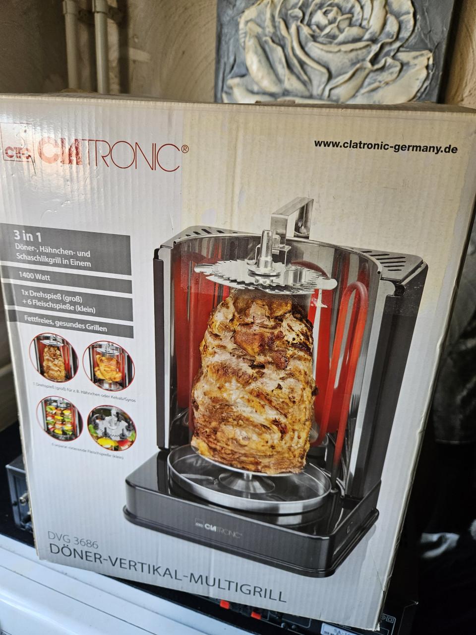 Werkende Clatronic DVG 3686 Doner Grill - Nieuwstaat!