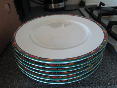 Set van 6 dinerborden