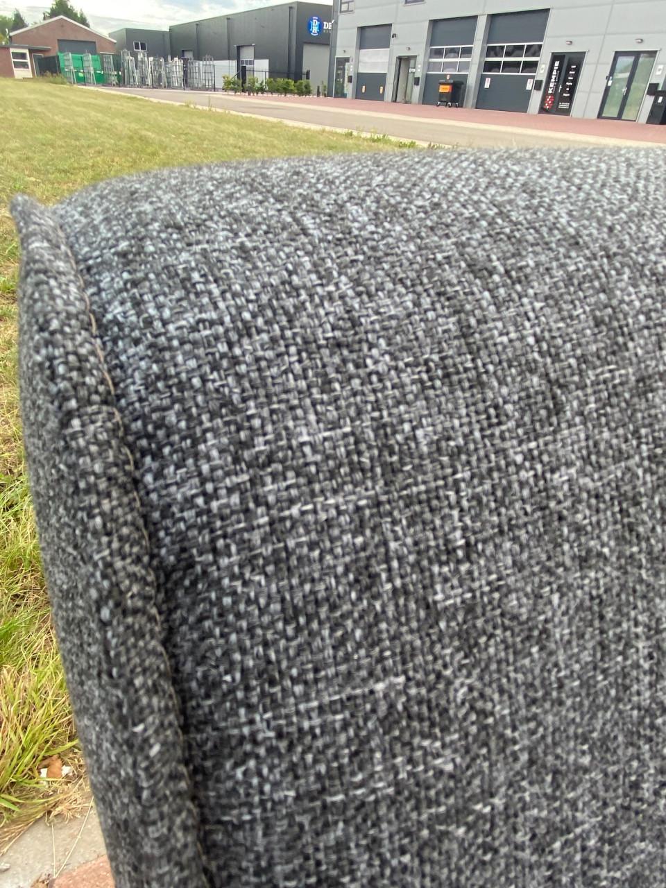 GRATIS LEVERING HEEL BENELUX + DACH Montel Donkergrijs Stoffen Hoekbank