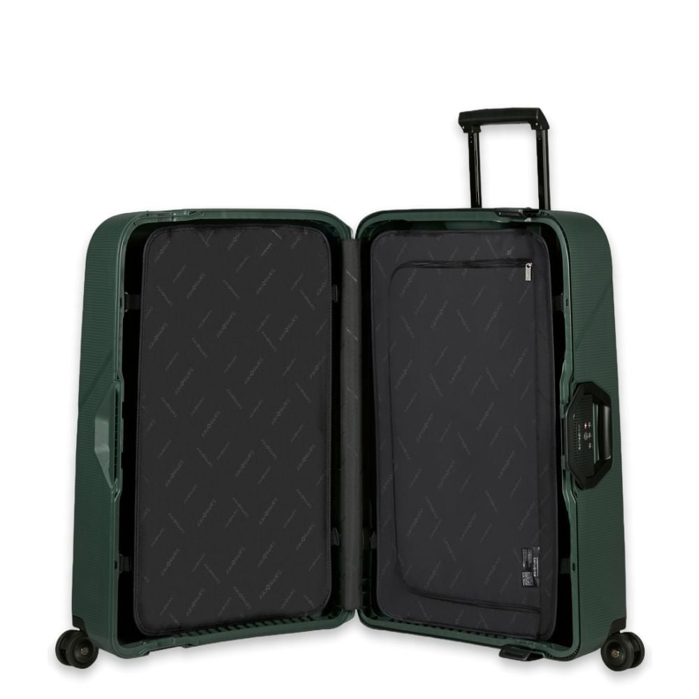 2x Samsonite koffer Magnum Eco Spinner groot Forest Green