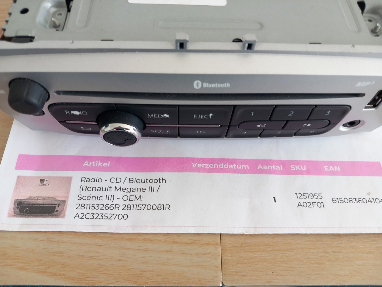 Auto radio-bleutooth Renault Megane/Scenic drie