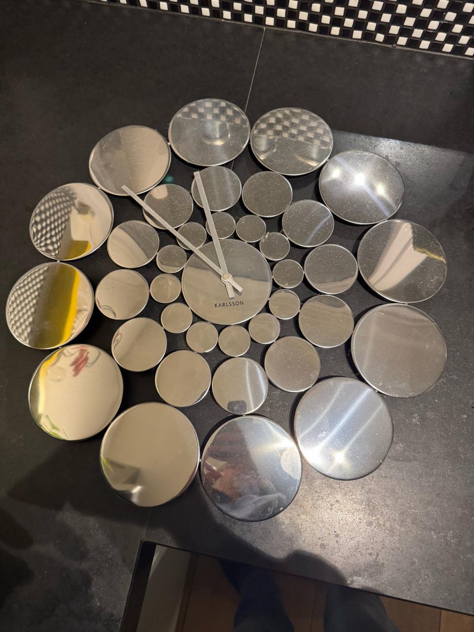 Karlsson wandklok diameter 47cm zilver