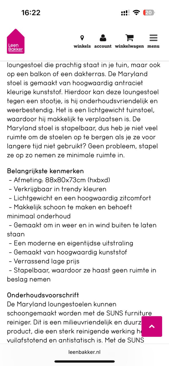 Loungestoel maryland leen bakker