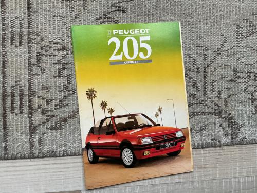 Peugeot 205 cabriolet brochure