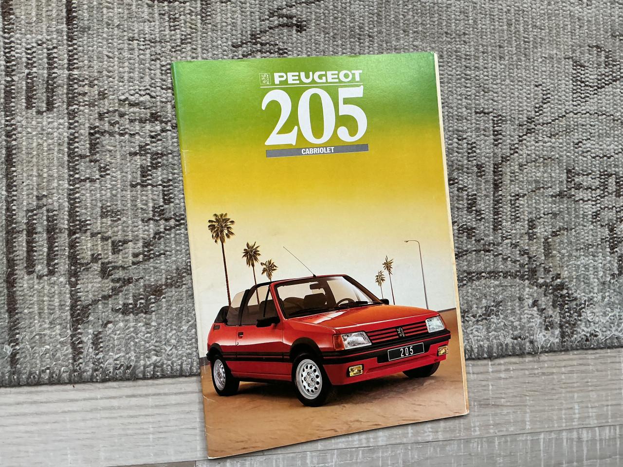 Peugeot 205 cabriolet brochure