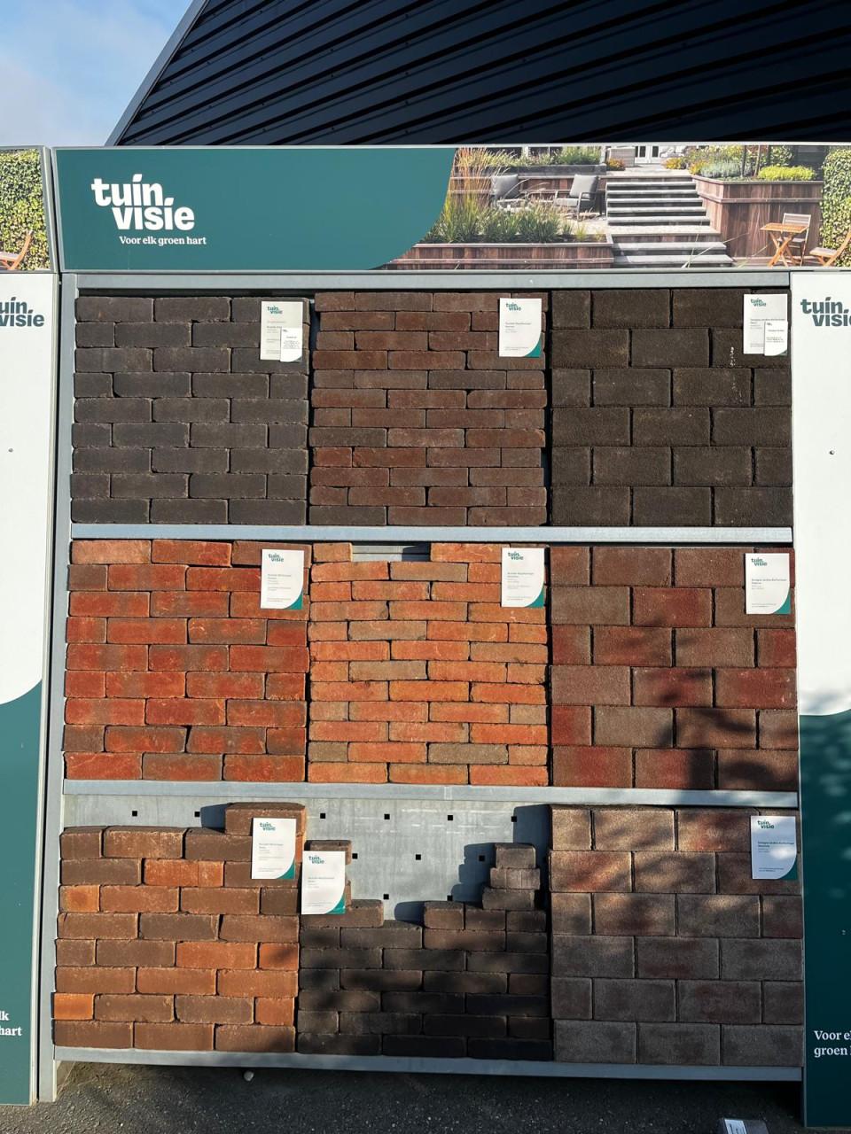 Diverse soorten Nieuw gebakken klinkers