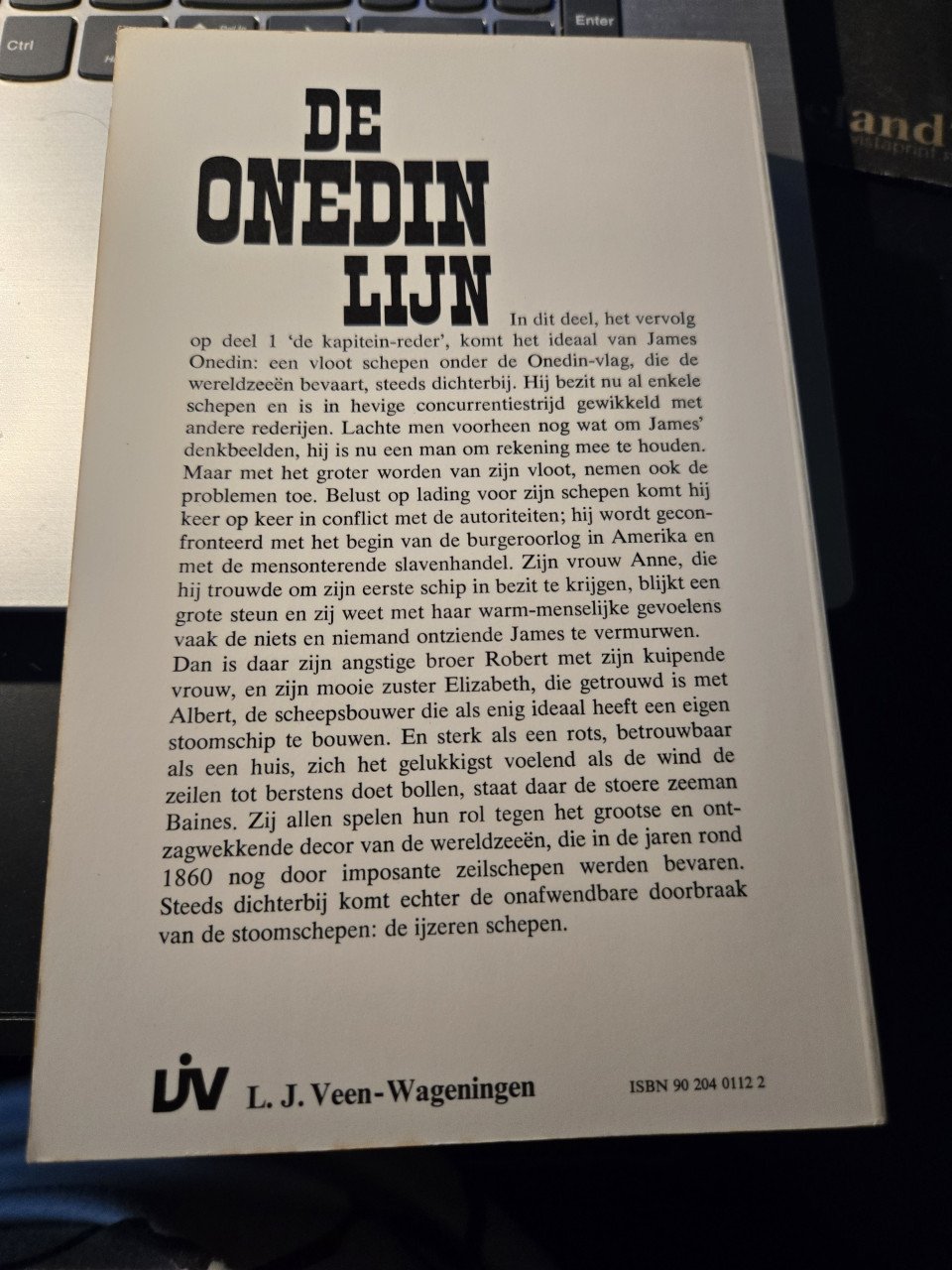 Boek : De onedin lijn, de ijzeren schepen. Cyril Abraham 1974