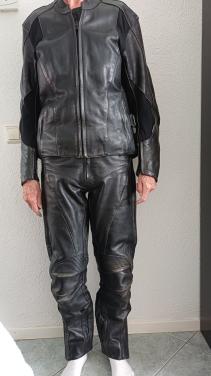 Dames lederen motorpak