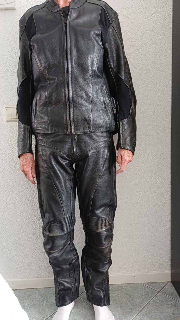Dames lederen motorpak