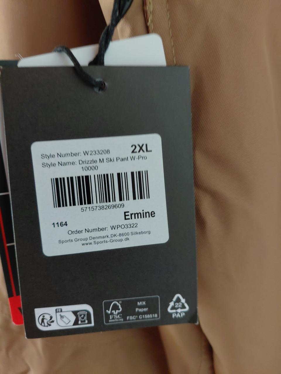 Skibroek Camel kleurig 2XL