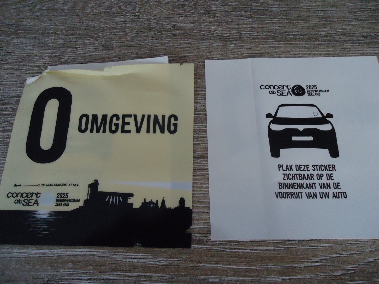 Omgevings sticker CAS