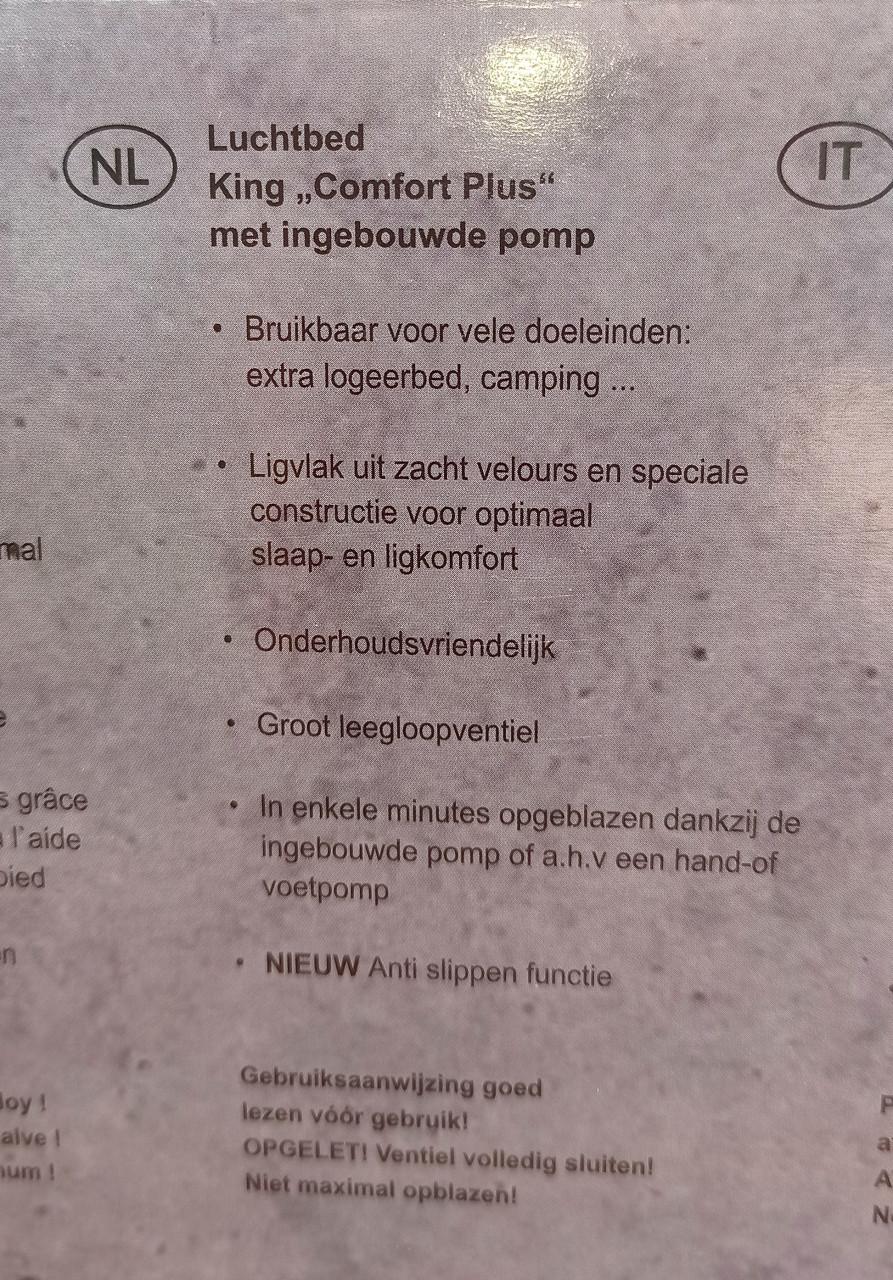 KING SIZE - High Peak Comfort Plus Luchtbed geïntegreerde pomp