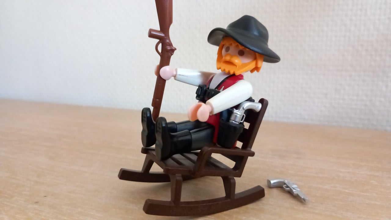 Playmobil sheriff in schommelstoel set 381313