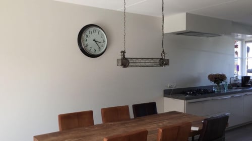 Industriële hanglamp eettafel