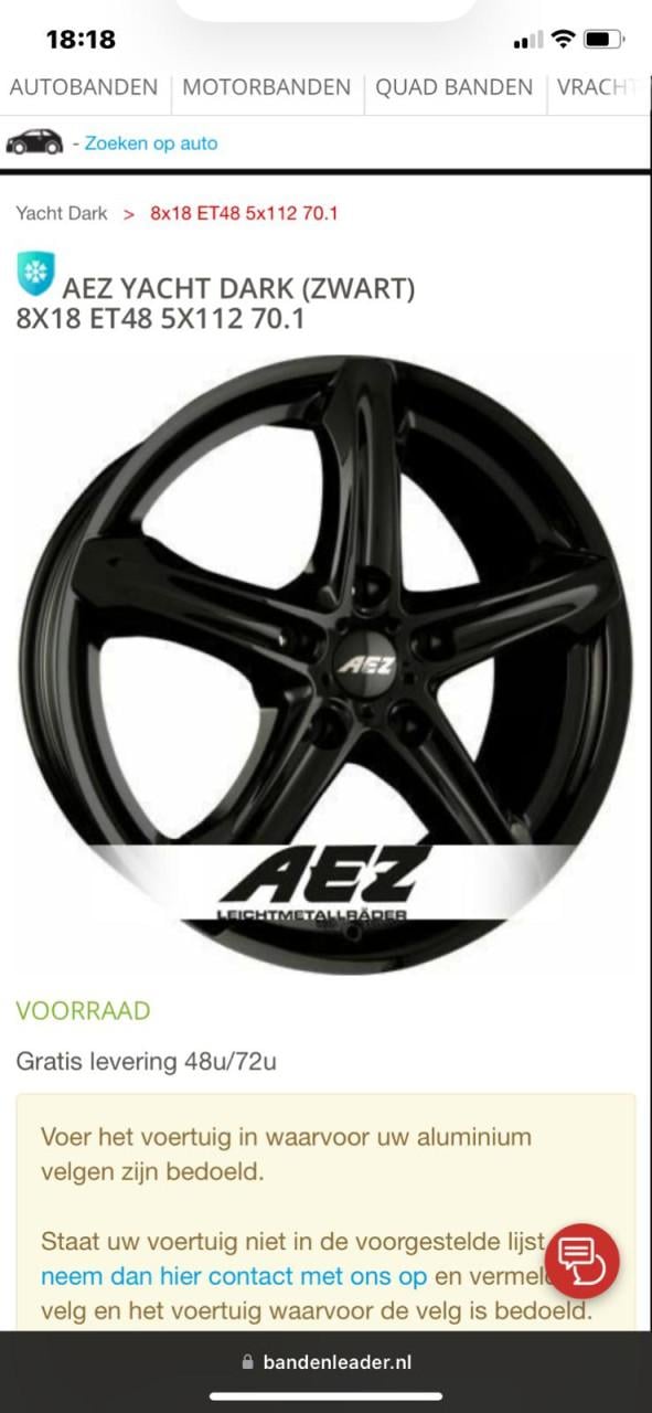 Velgen 18 inch AEZ  yacht dark