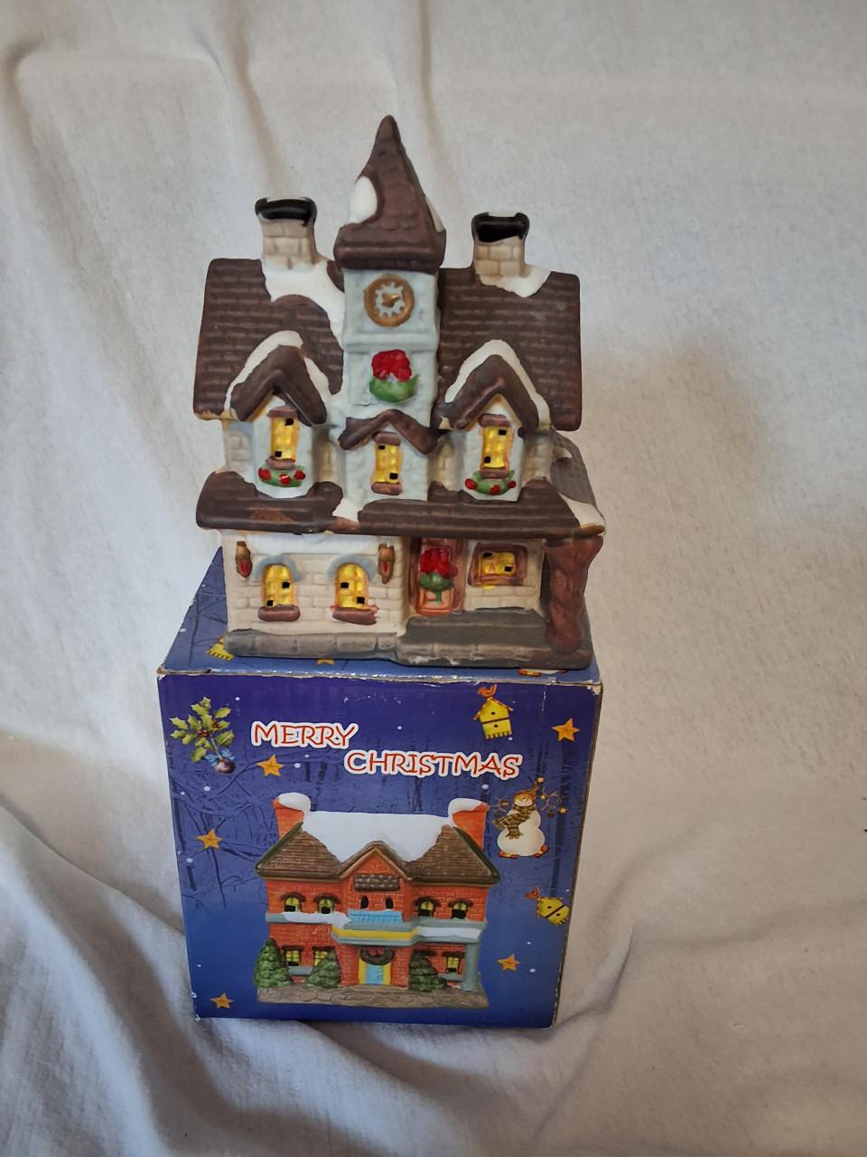 7 Stenen kersthuisjes in 1 koop