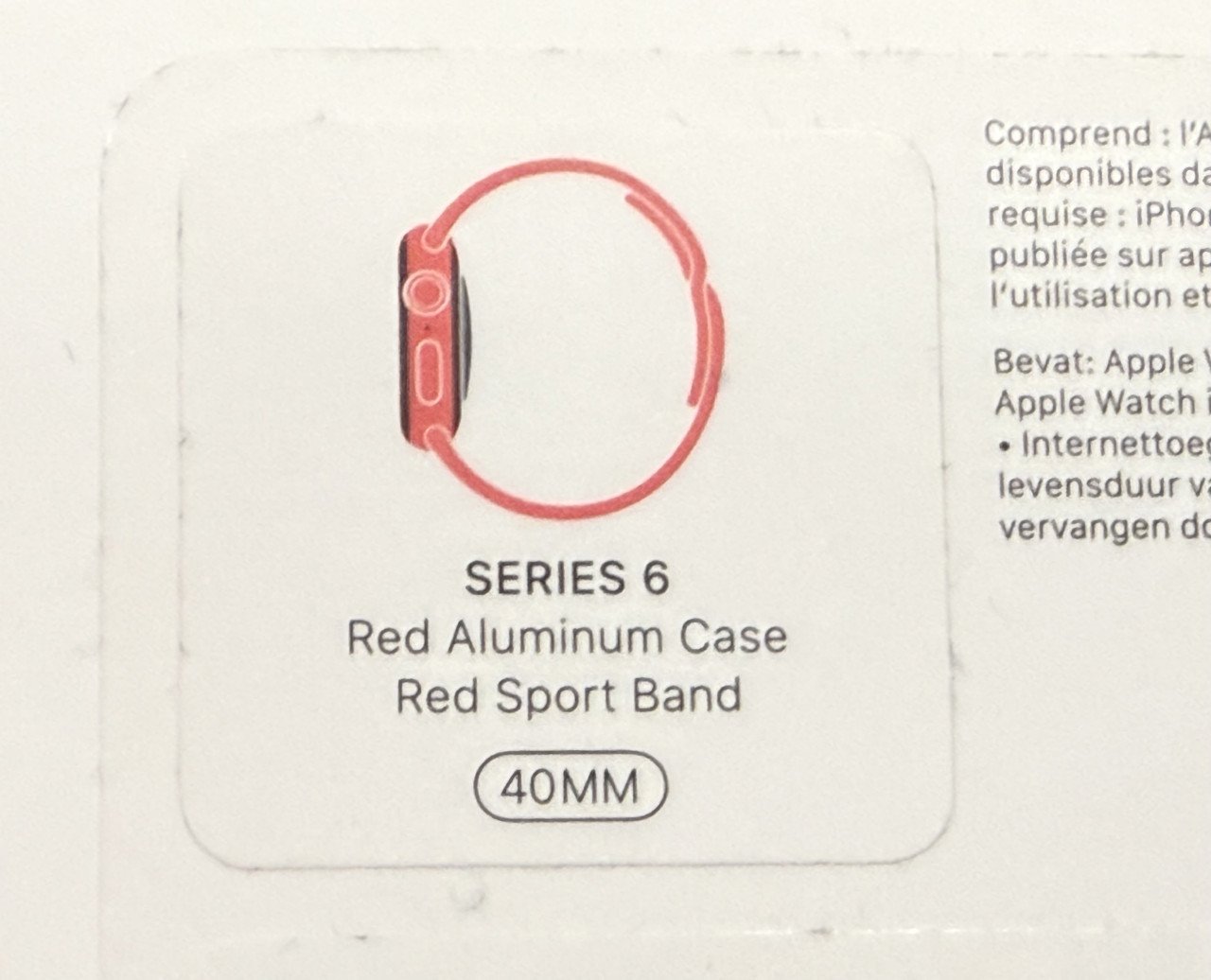 Apple watch serie 6 rood. in bijna nieuwstaat