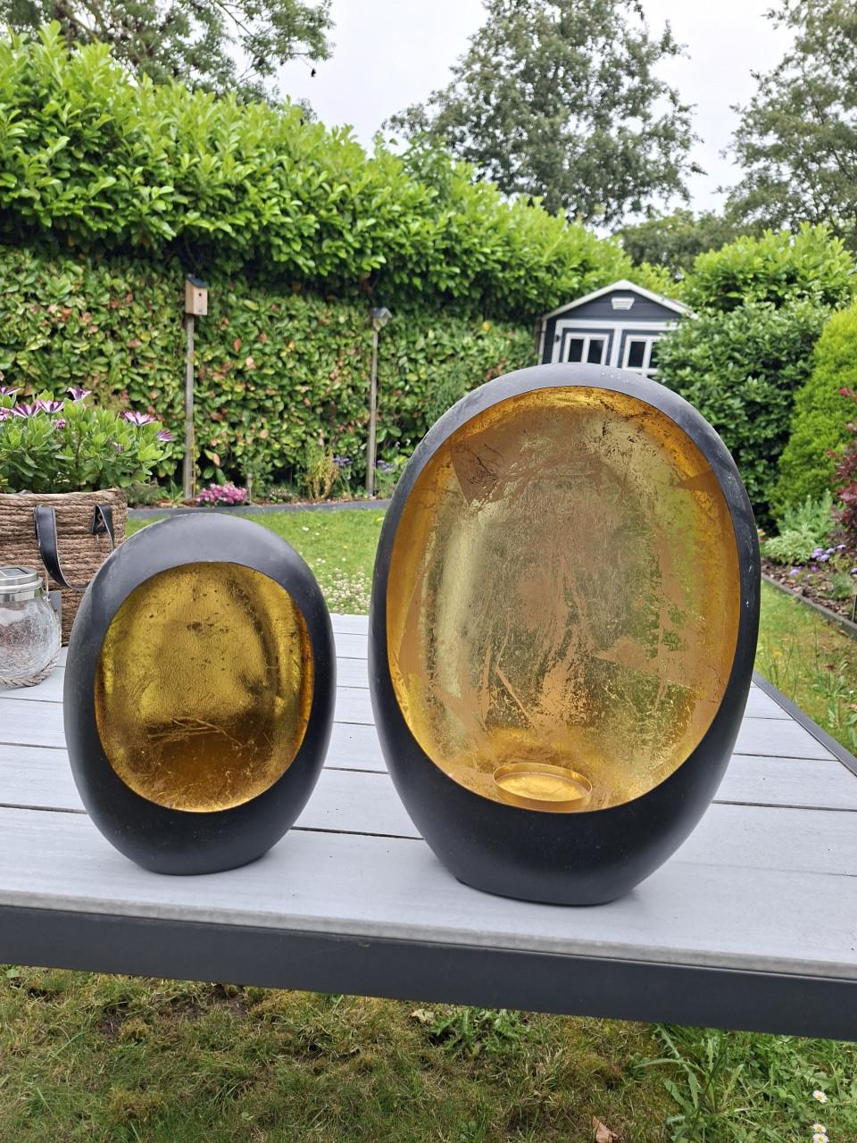 2 zwart goud deco