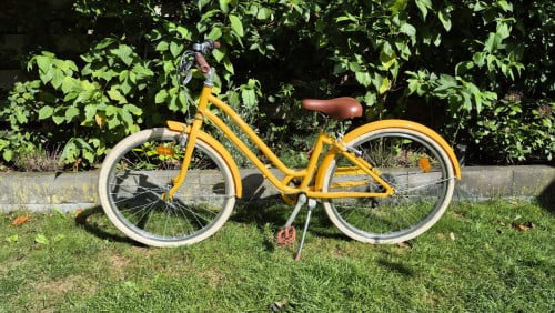 Fiets geel meisjesfiets, citybike, mountainbike, 24" Btwin