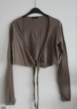 Bruingrijze bolero maat 42