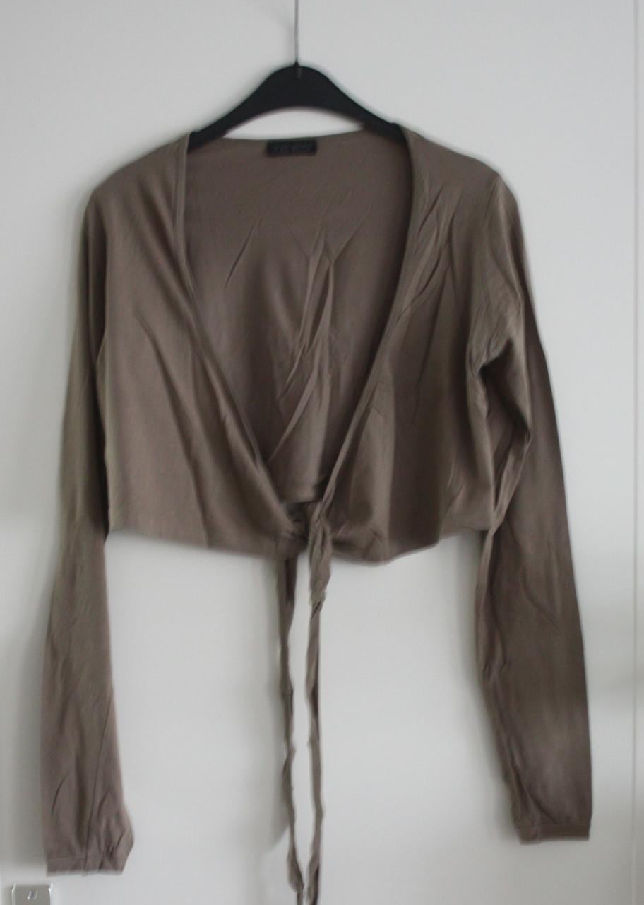 Bruingrijze bolero maat 42