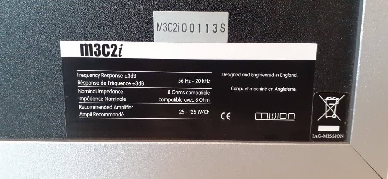 Mission m3C2i center speaker